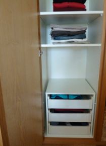 kleiner Schubladenkorpus, in Schrank eingesetzt Schubladenkorpus klein